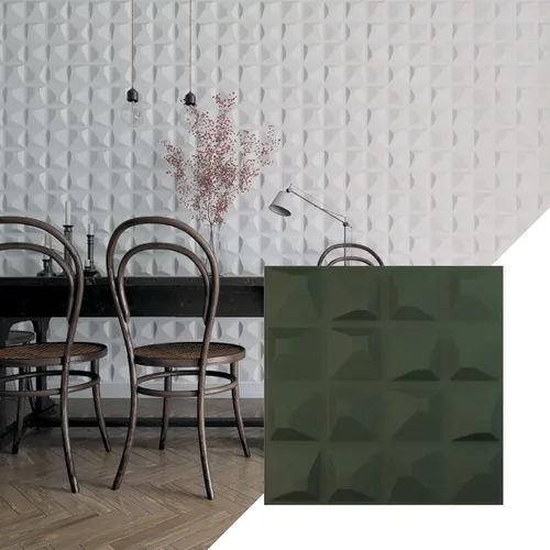 Vista 27 de Ekena Millwork 19 5/8 pulgadas de ancho x 19 5/8 pulgadas de alto, Tristan EnduraWall decorativo 3D, laguna satinada (cubre 2.67 pies cuadrados).