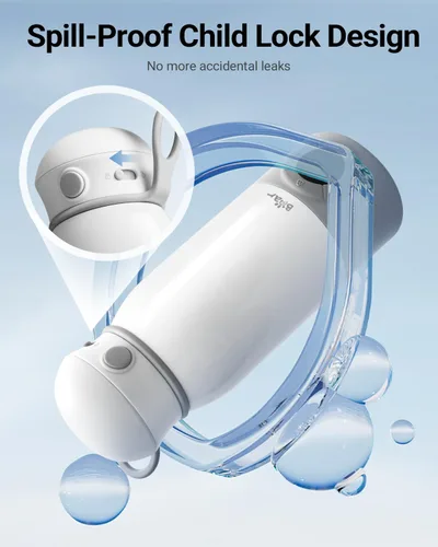 Vista 9 de Bear Calentador de biberones portátil para viajes, calentador de leche para leche materna y fórmula, calentador de agua de gran capacidad de 17oz