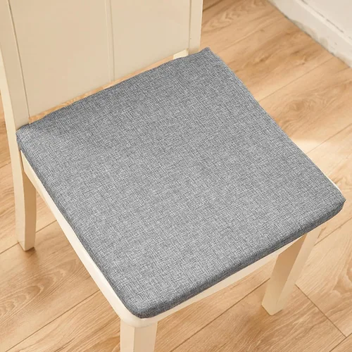 Vista 2 de Cojín de asiento con infusión de gel para efecto refrescante, cómoda silla de lino y algodón, alivia el dolor, diseño de correa de presión, espuma