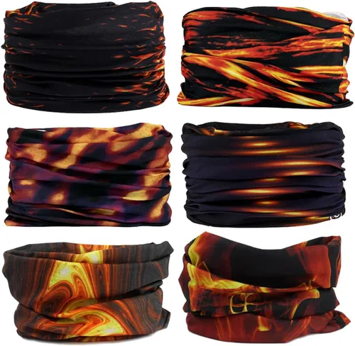 Vista 19 de Polaina para el cuello, máscara facial, bufanda bandana para hombres y mujeres, sol, polaina de tubo a prueba de polvo para ciclismo, motocicleta