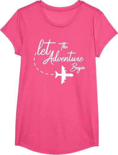 Vista 63 de Let The Adventure Begin - Camiseta inspiradora en modo de viaje en avión, Negro, S