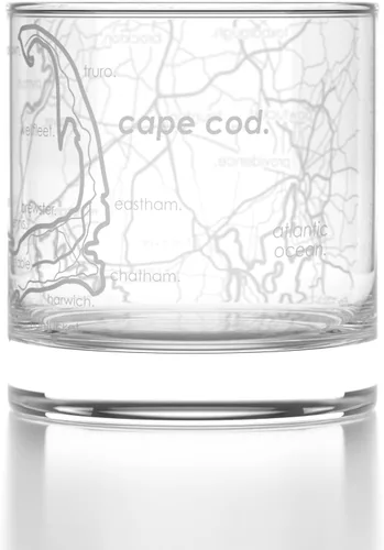 Vista 132 de Well Told Vaso de rocas grabado con mapa de Akron, Ohio, cristalería estilo antiguo (325ml, transparente) Vaso de bourbon grabado, regalos
