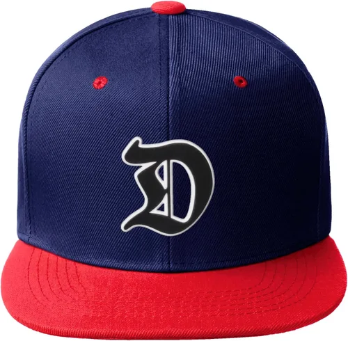 Vista 405 de Daxton Gorra clásica con visera de billete plano con letras del alfabeto inglés antiguo de la A a la Z