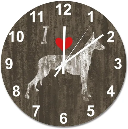 Vista 11 de I Love Doberman Clock Weathered Doberman Decorative Wall Clocks Estilo-7