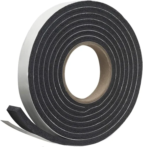 Vista 2 de Frost King R516H - Cinta de espuma de goma de esponja de 1-1/4 pulgadas por 7/16 pulgadas por 10 pies de grosor, color negro