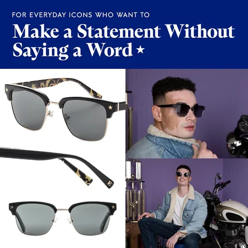 Vista 3 de Elton John Eyewear Glasses for Men & Women, Polarized Sunglasses - Sun Glasses with Polarized Lenses & 100% UV Protection