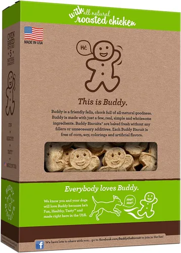 Vista 2 de Buddy Biscuits Golosinas crujientes horneadas y saludables de grano entero para perro