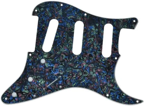 Vista 2 de KAISH - Golpeador de 11 agujeros estilo ST/Strat, SSS, para Stratocaster de EE. UU./México, perla de abulón