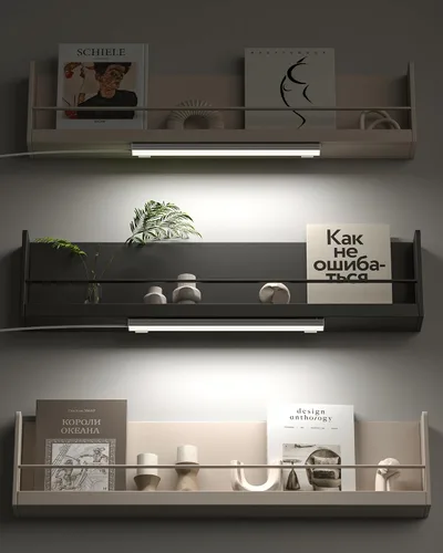 Vista 5 de ASOKO Iluminación LED regulable con sensor de movimiento, 14.5 pulgadas, enchufe USB para debajo del escritorio, con 3 cambios