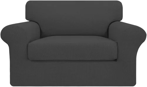 Vista 33 de Easy-Going Funda elástica de sofá de 4 piezas de gran tamaño para perros, funda de sofá lavable para 3 cojines separados, protector de muebles Negro