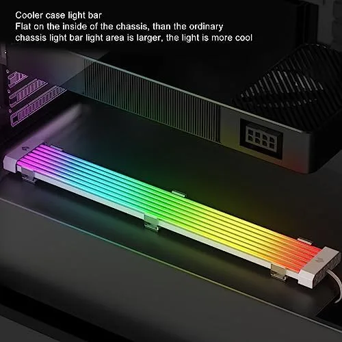 Vista 3 de Zunate Cable de GPU ARGB con funda de fuente de alimentación, kit de extensión ATX RGB de 24 pines, cable PSU sincronizado de 5 V y 3 pines