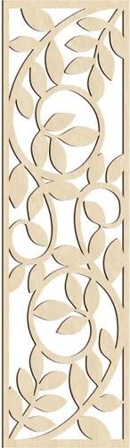 Vista 5 de 9 3/8"W x 24 3/8"H x 1/4"T Utica Decorativo Fretwork Madera Paneles de Pared, Abedul