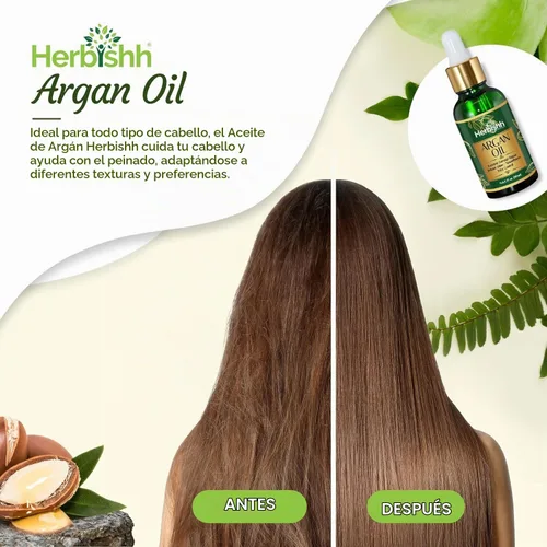 Vista 7 de Herbishh Champú Color Cabello Negro 6.8 fl oz+ Aceite Cabello 1 fl oz+ Aceite de argán y negro