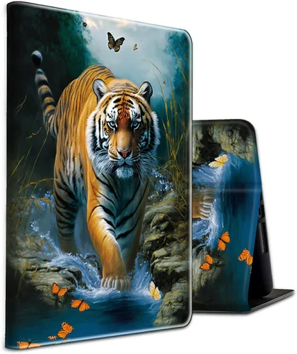 Vista 71 de Funda para tablet Fire 7 (12ª generación, versión 2022), delgada, a prueba de golpes, delgada, de piel sintética, con función de apagado/encendido