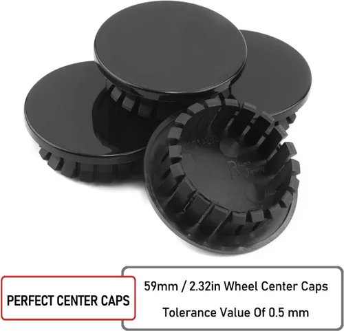 Vista 6 de RTrhinoTuning 4 piezas de tapas centrales de rueda de 59 mm Compatibles con Chevy Impala Equinox Malibu Camaro Volt Grand Am WS-6 para cubierta