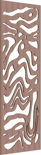 Vista 101 de 9 3/8"W x 24 3/8"H x 1/4"T Northfield Decorativos Paneles de Pared de Madera Calado, Abedul