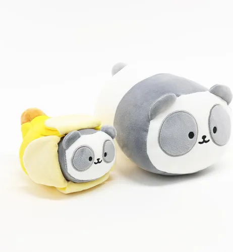 Vista 7 de Anirollz - Juego de 2 almohadas de peluche de felpa, Pollito en hamburguesa para regalar