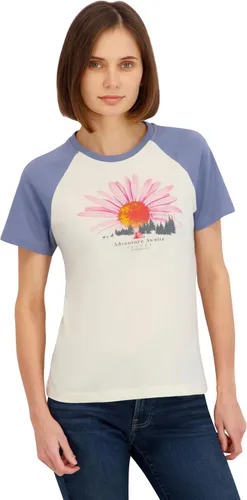 Vista 5 de Spyder Camiseta de manga corta con estampado floral de aventura para mujer Rubor melocotón