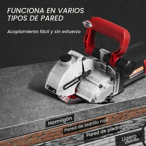 Vista 6 de VEVOR Wall Chaser - Cortador de hormigón de 4800 W (con hojas de sierra de 5 x 5 pulgadas, a prueba de polvo y visión infrarroja de línea)