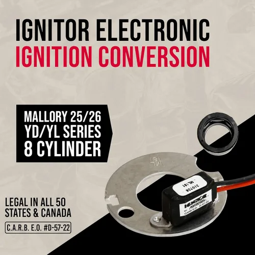 Vista 2 de PerTronix Kit de conversión de encendido electrónico de encendido ML-181, compatible con Mallory 25,26, Yt, Distribuidores de la serie Yl sin vacío