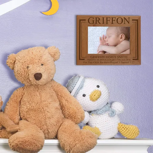 Vista 2 de LifeSong Milestones Marcos de bebé personalizados para niños y niñas, marco de fotos para anuncios de nacimiento, guardería o dormitorio, marcos