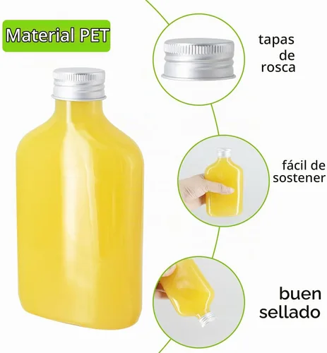 Vista 3 de zmybcpack Paquete de 24 botellas de jugo de plástico de 8 onzas, botella