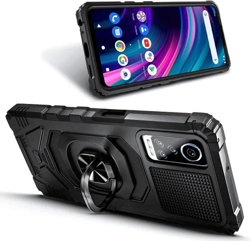 Vista 2 de NZND Funda para BLU G91 Max con protector de pantalla de vidrio templado (cobertura máxima), protección de cuerpo completo [grado militar], funda