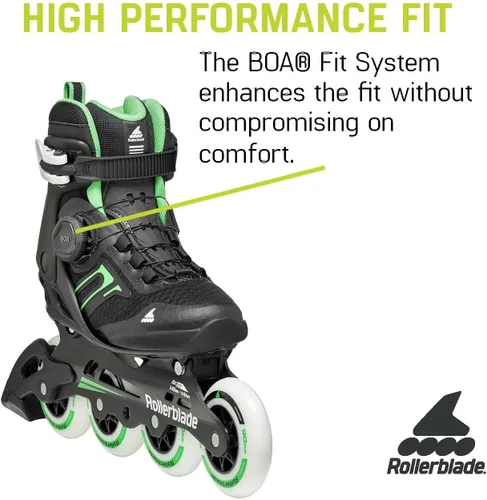Vista 3 de Rollerblade Macroblade 90 BOA - Patín en línea para mujer, color negro y menta