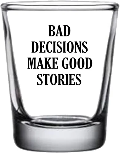 Vista 3 de Rogue River Tactical Sarcastic Funny I Don't Get Drunk I Get Awesome, Bad Decisions Make Good Stories - Juego de regalo de vasos de chupito, idea