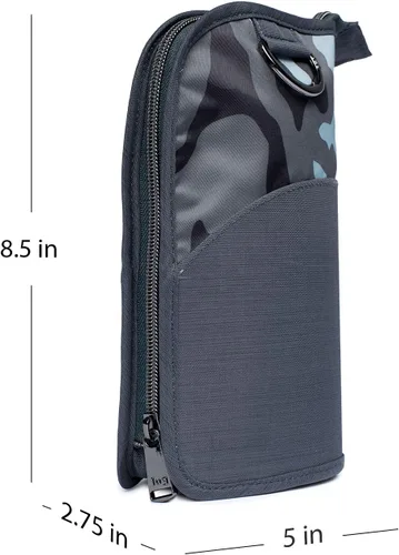 Vista 6 de Lug Soporte para brochas de maquillaje de viaje para canoa para, Gris jaspeado, Soporte para brochas de maquillaje de viaje en cano