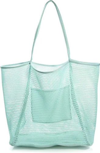 Vista 9 de Bolso de hombro para mujer Hoxis de malla, para la playa