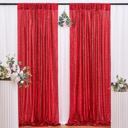 Vista 71 de B-COOL Cortinas de Fondo de Lentejuelas Azul Bebé 2 Piezas 2ftx8ft Fotografía para Fiestas Fondo Brillante Cortinas para Prom Bodas Baby Shower
