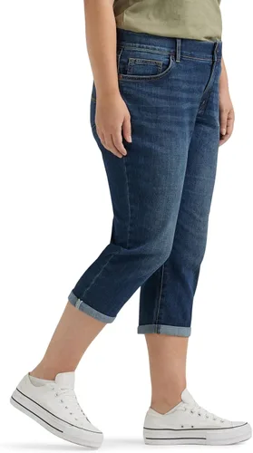 Vista 2 de Lee Jeans capri de 5 bolsillos Flex Motion de talla grande para mujer