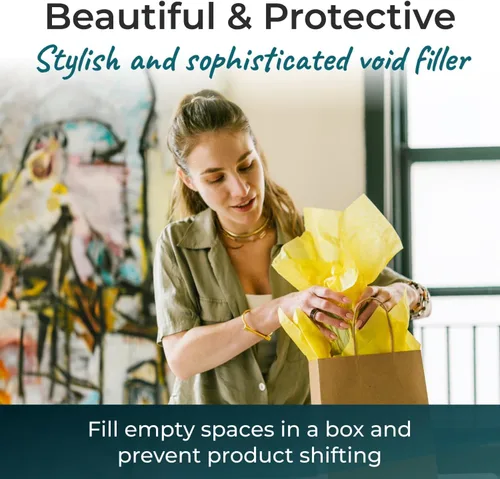 Vista 5 de IDL Packaging SatinPack™ - Rollo de papel de seda de 18 pulgadas x 1800 pies, 20 pesos básicos, color blanco, papel de seda decorativo sin ácidos