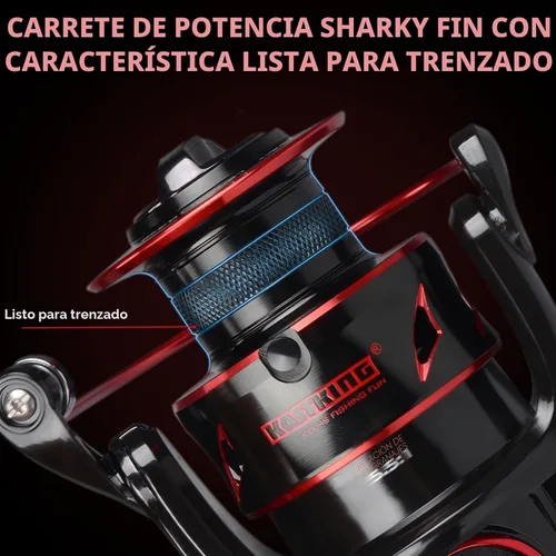 Vista 2 de KastKing Sharky Baitfeeder III Spinning Reels with 5.5:1 Gear Ratio
