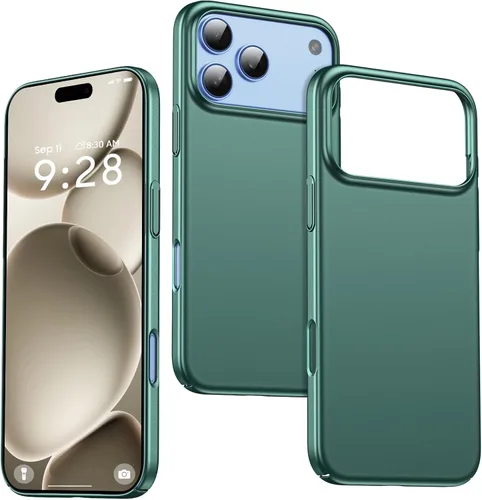 Vista 45 de GRECAZO Funda delgada para iPhone 16 Pro Max, ultra fina, color negro