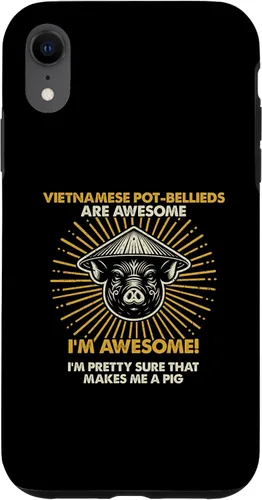 Vista 8 de iPhone 15 Pig Dad Mom Awesome - Farmer Breeder Vietnamese Pot-Bellieds Case