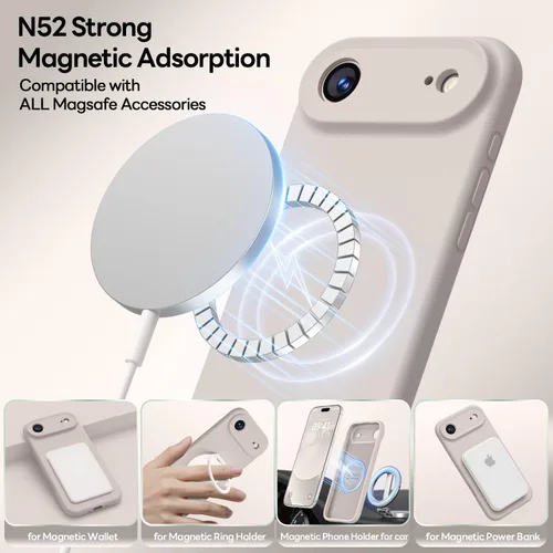 Vista 504 de LOVE 3000 Diseñada para Funda iPhone Air, Silicona Premium [Compatible con Magsafe][Forro de Microfibra Suave Anti-Rayones] Funda Protectora