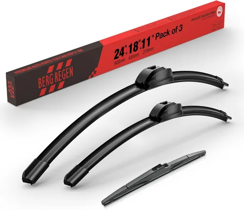 Vista 138 de BERG REGEN Escobillas limpiaparabrisas de 15"+15" con escobilla trasera de 13" - Juego de repuesto automotriz para Jeep Wrangler JK 2008 2009 2010