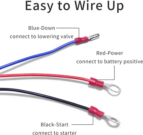 Vista 8 de ZCONIEY Interruptor de control remoto de 3 cables para remolque de descarga 12V para unidades de potencia de bombas hidráulicas de un solo efecto