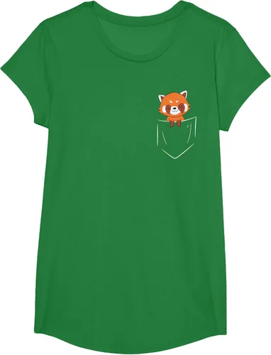 Vista 44 de Funny Red Panda In Pocket - Camiseta con bolsillo, Negro, S