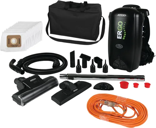Vista 14 de Atrix VACBP10 - Aspiradora ergonómica de mochila, paquete premium con 10 filtros, filtro HEPA de 8 cuartos de galón, aspiradora pequeña portátil