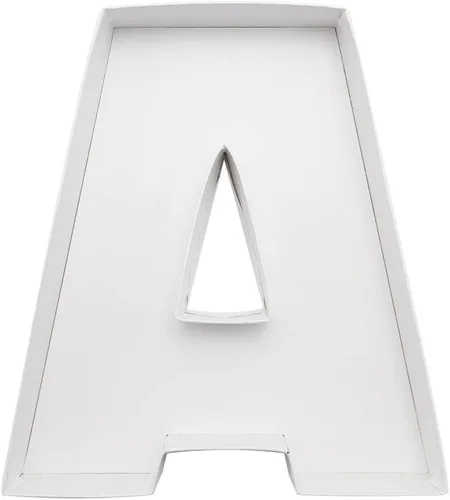 Vista 18 de WENPACK 8" Pequeños Recortes de Letra de Cartón Rellenables en Forma de Papel Maché Cortados en Forma de Letra, Bandeja para Dulces, Envase