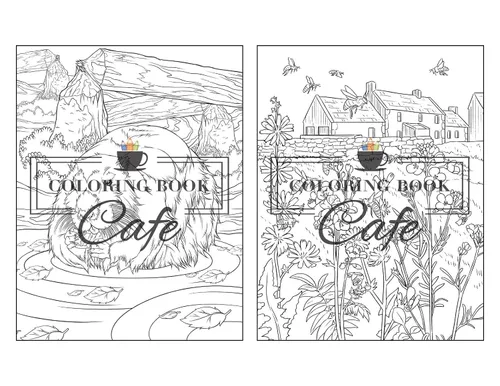 Vista 4 de English Countryside An Adult Coloring Book Featuring 50 Scenic Countryside Designs with Beautiful Gardens, Cute Animals and Charming Country Homes