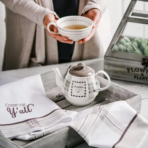 Vista 8 de Happiness - Té para un juego (tetera de 17 onzas y taza de 8.5 onzas)