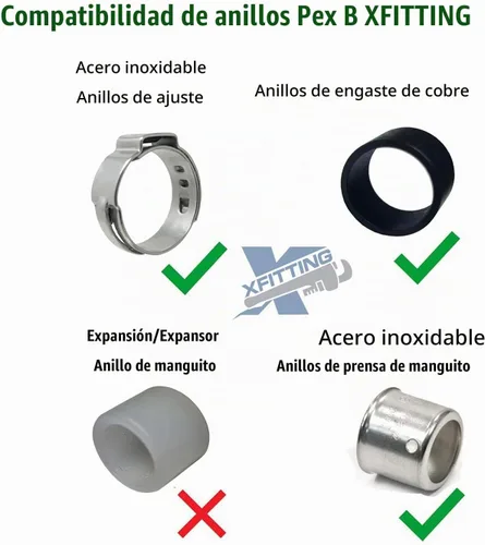 Vista 2 de XFITTING - Adaptador giratorio hembra XFITTING de 1/2 pulgada Pex B x 1/2 pulgadas, adaptador giratorio NPT hembra