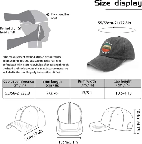 Vista 3 de Cap Pontoon Hair Don't Care Baseball Caps, Vintage Dad Hat for Women