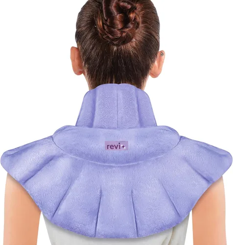 Vista 9 de REVIX Almohadilla térmica para microondas para cuello, hombros y espalda, envoltura térmica para microondas con calor húmedo para tensión muscular