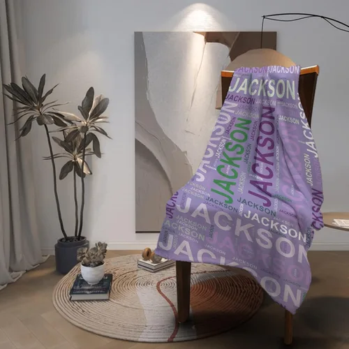 Vista 3 de Pindola Manta con nombre personalizado para bebés, adultos, niñas, niños, mujeres y hombres, diseño de manta con monograma personalizada, regalos