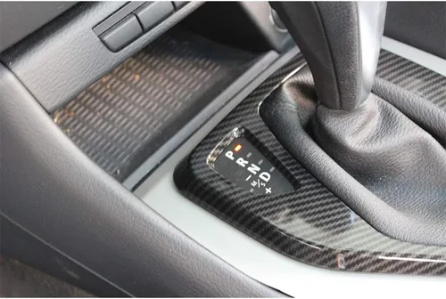 Vista 5 de YIWANG - Pegatinas de fibra de carbono para marco de cambio de marchas de coche para BMW X1 E84 2011-2015